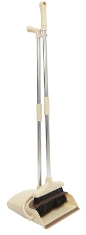 AUTSUPPL Household Stainless Steel Broom and Dustpan Floor Cleaning Kit for Indoor Office Garden and Hardwood Surfaces Efficient Home Sweeping Tool for Living and Balcony