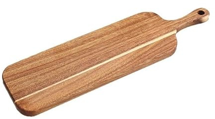 NobesOnbet Tagliere con Manico, per Pane, Pizza, Bistecca, Sushi e Uso Professionale, Tagliere di Legno Lungo 40 * 11,5 * 1,5 cm