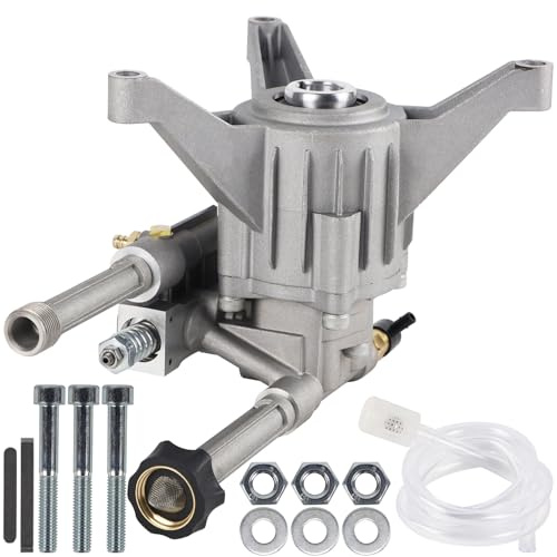 Biswing Pressure Washer Pump, 7/8 Shaft Vertical Plunger, 3400 PSI Max, 2.5 GPM, Replacement Pump for Gas Power Washer, Front Inlet/Outlet