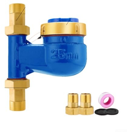 All-Copper Vertikaler Wasserzähler mit schützendem Kupferring für Häuser und leichte gewerbliche Installationen DN15 DN20 DN25 (DN25)