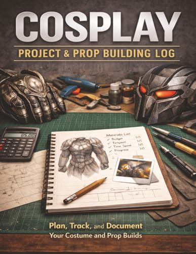 Cosplay Project & Prop Building Log Book for Men and Boys: Plan, Track, and Document Your Costume Builds | Materials Checklist, Budget Tracker, Time ... Post-Project Review for 10 Complete Projects