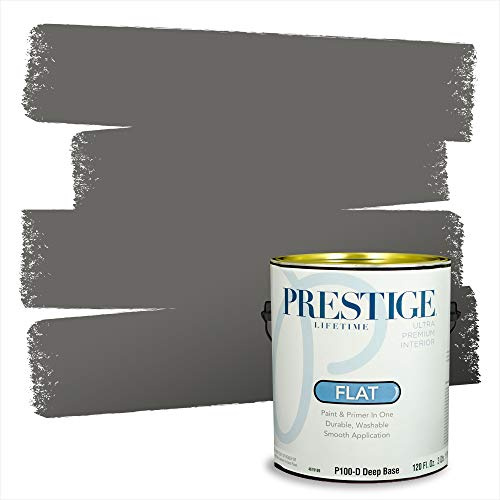 PRESTIGE Paints Interior Paint and Primer In One, 1-Gallon, Flat, Comparable Match of Benjamin Moore* Kendall Charcoal*