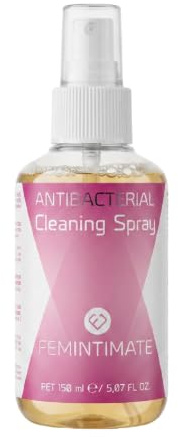 Femintimate Spray Limpiador Antibacterial – Sin Alcohol – Higiene de Accesorios – Spray Práctico - 150ml