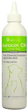 Vet One Aurocin cm Ear Cleanser (Cucumber Melon) with Aloe 8oz