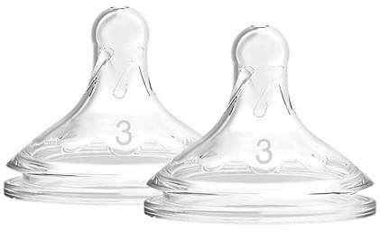 Dr. Brown's Options+ Wide-Neck Bottle Teat, Level 3 (6m+), 2 pack