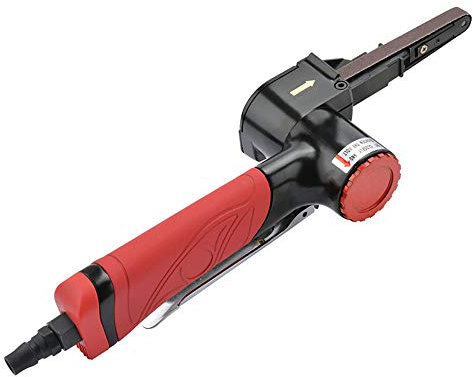 NEWTRY - Lijadora neumática de cinturón de aire industrial, pulidora, herramienta de pulido de 18.000 rpm, 360 °, lijadora de banda portátil (20 mm de ancho)
