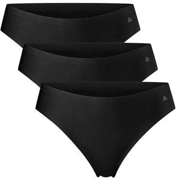 DANISH ENDURANCE Unsichtbare String-Tangas aus Mikrofaser, 3er Pack Sport-Tangas, Nathlos, für Sport & Alltag, für Damen
