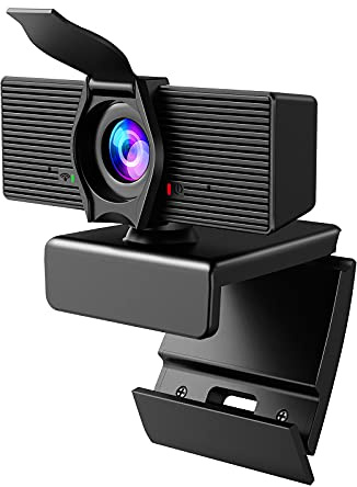 JOYEE Webcam con Micrófono, Webcam Portátil para PC, 1080P Full HD Webcam USB 2.0 para Videollamadas, Grabación, Conferencias con Clip Giratorio, Compatible con Windows, Mac y Android (Brown)