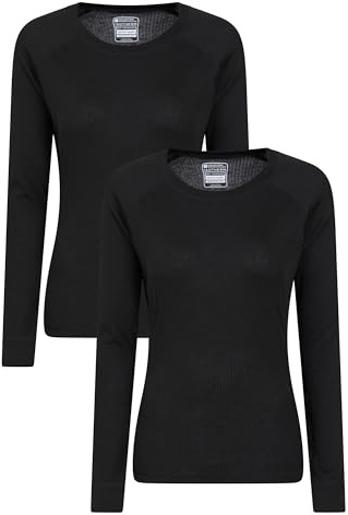 Mountain Warehouse Talus Womens Thermal Baselayer Top | Lightweight & Comfortable Long Sleeve Thermal T-shirt, Warm & Moisture Wicking & Quick Dry Skins for Active Wear & Winter