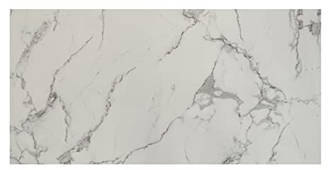 IZODEKOR Rivestimento Murale Aspetto Marmo - 1x pannello - Alternativa alle Piastrelle del Bagno/della Cucina, Pannelli per Pareti Doccia, Pannelli per Pareti Posteriori della Cucina | Carrara