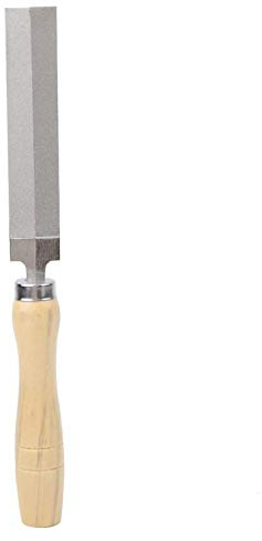 Rhombische Diamantfeile mit Holzgriff, Metall, Glas, Schleifen, Holzbearbeitung, Gartenwerkzeug(4 Zoll (100 mm))