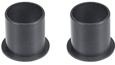 sourcing map Flanged Sleeve Bearings 25mm Bore 28mm OD 30mm Length POM Wrapped Oilless Bushings Black 2pcs