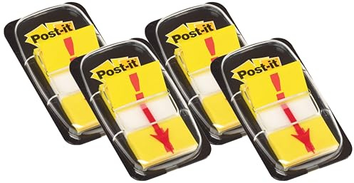 Post-it 680-33 Haftstreifen Index Symbol Ausrufezeichen (25,4 x 43,2 mm) 50 Streifen gelb (Packung mit 4)