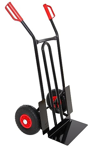 PROREGAL Diable Pliable Rhino XL | HxLxP 104x50x60cm | Capacité de Charge 250 kg | Noir | Roues pneumatiques | Chariot de Transport, Diable d'escalier