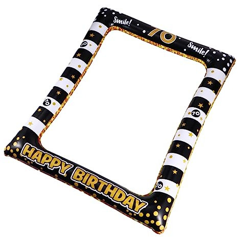 PRETYZOOM Foto-Requisiten Zum 70 Geburtstag Aufblasbarer Rahmen Fotoautomaten- Für Partyspaß Fotohalter Für Feiern