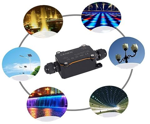 Homoyoyo Pg7 Outdoor Ip68 Waterproof Junction Box for Low/high Voltage Electrical Cable Connectors Suitable for Garden Lights Cable Diameter 3-6.5mm