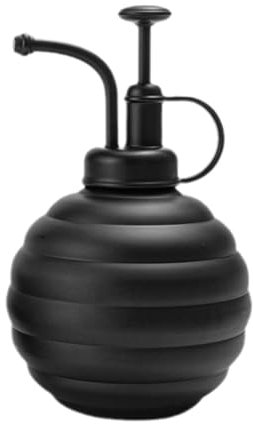 Edelstahl Sprühgießkanne 400ml Schwarz für Zimmerpflanzen