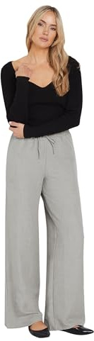 Long Tall Sally - LTS Tall Light Textured Wide Leg Trousers - Women's