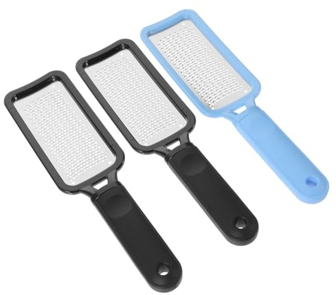 HONMEET 3piezas Acero Inoxidable Removedor De Piel Muerta Para Callos Herramienta De Pedicura Para Pies Para Eliminar Durezas Pies