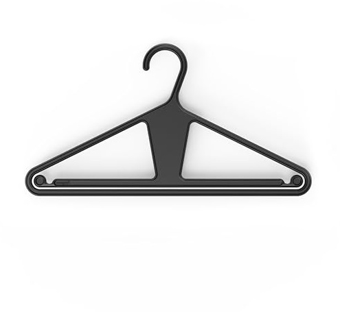 Kangaroo™ Hangeroo™ Kleiderbügel, 100% recycelt, hochfest, für Hosen, Hemden, Jacken, patentiert, strapazierfähig, recycelt, Anzugbügel, rutschfest, Hangeroo™ (Anthrazit, 5er-Pack)