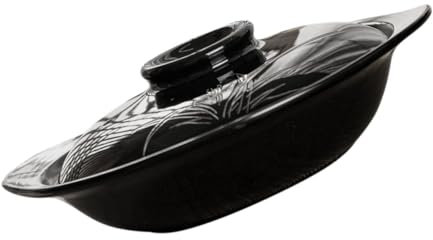 Cabilock Casserole Terre Cuite Avec Couvercle Pot Aux Températures Pour Au Feu Plat De Terre Cuite Naturel Pour Ragoûts Et Plats Mijotés