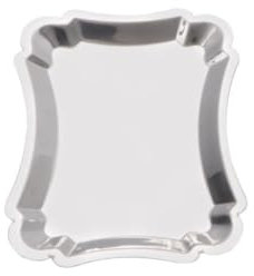 Cabilock 2pièces Plat à Gâteau Acier Pour Desserts Et Snacks Grand Plateau Rectangulaire Dentelle Pour Et Restaurants