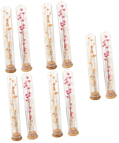 PRETYZOOM Rose Secche 5 Set Provetta Secchi Fiore Ortensia Per Da Te Decorazione Secchi Bicchiere 2 Pezzi * 5