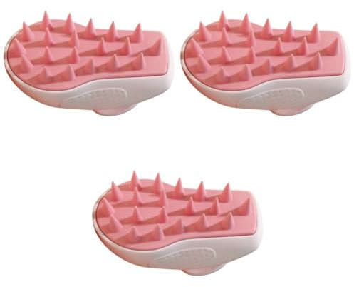 FRCOLOR 3St Massage-Shampoo Föhnbürste Gesichtsreinigungsbürste Massagegerät Bürstenshampoo scalp massage brush massagebürste für die kopfhaut Kopfhautbürste Kopfwäscher Kamm aus Silikon