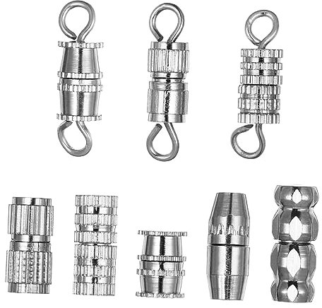 WEKAMOS 40pcs Brass Screw Type Clasps for Jewelry Making Necklace Bracelet Clasps Connector Fine Craftsmanship