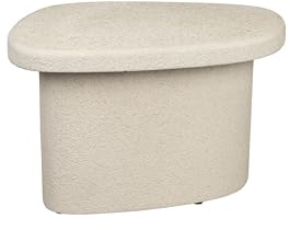 Dutch Bone Veda Beistelltisch Niedrig Recycelt Marmor Beige