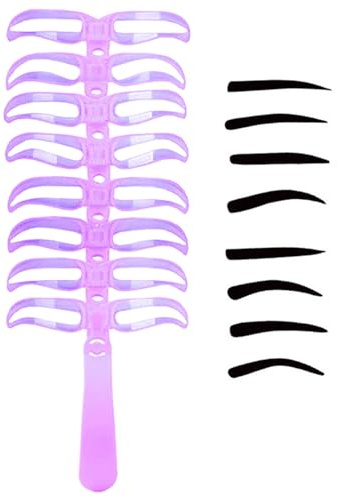 Ögonbrynsformare – 8-delad ögonbrynsstencil-kit, bärbara tvättbara mallar, hjälper till att skapa symmetriska ögonbryn, enkel applikation för daglig makeup, resor, fester, snabbstyling skönhetsverktyg