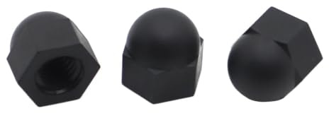 5-10PCS Nylon Acorn Cap Hutmuttern Schwarz Kunststoff Sechskant Sechskantmutter M3 M4 M5 M6 M8 M10 M12 for Isolierung DIN1587