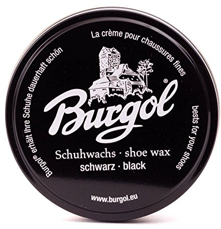 Burgol Schuhwachs - Lederpflege Schuhcreme shoe wax 100 ml Blechdose: Farbe: Schuhwachs Schwarz