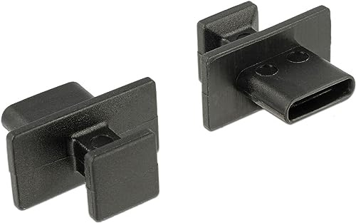 Delock 64015 Staubschutz für USB Type-C Buchse mit großem Griff 10 Stück Schwarz