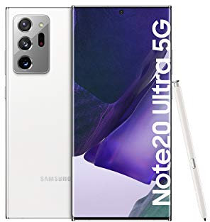 Samsung Galaxy Note 20 Ultra 5G Android Smartphone ohne Vertrag Triple Kamera Infinity-O Display 256 GB Speicher starker Akku Handy in weiß inkl. 36 Monate Herstellergarantie [Exklusiv bei Amazon], M