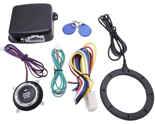 Auto Smart Zündung Schalter Auto Alarm Motor Push Button Start Push Button Keyless Entry Starter Kit 12V RFID Universal Einfache Installation und breite Kompatibilität