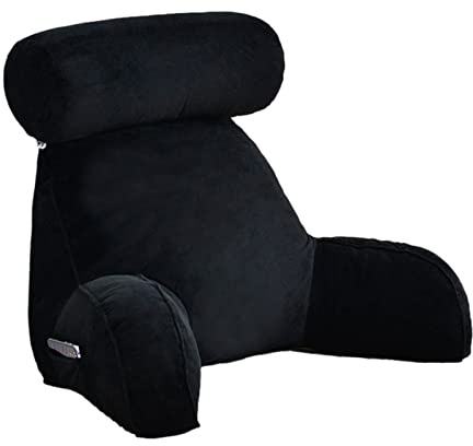 großes Rückenkissen mit Armlehnen und Nackenstütze Lesekissen Stützkissen Bücherkissen Bettruhekissen mit Waschbarem Bezug Multifunktionales Kissen Perfekt für Lesen & Arbeiten & Spielen 75x40x40CM