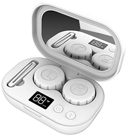 JNJOOD Máquina de limpieza ultrasónica para lentes de contacto, 58000 Hz, limpiador recargable de frecuencia