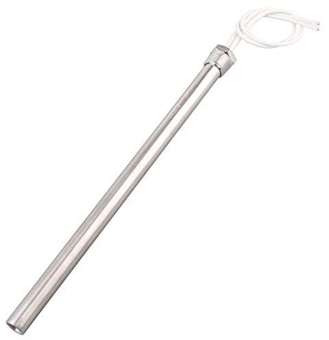 DERNORD 220V 2000W Heizpatrone mit 1/2 Zoll 20.95mm Flansch Mehrzweck DIY Heizstab Edelstahl Heizelement Länge 30CM