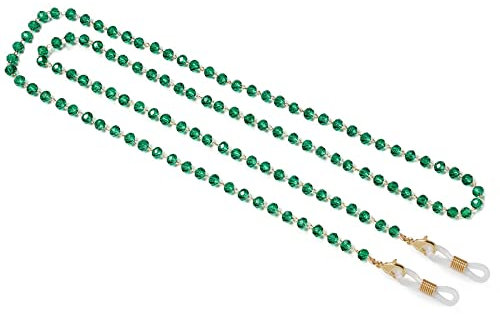 Brillenkette Brillenband Bunt Perlen Brillenband Face Lanyard Anti Slip Damen Halskette Für Brillen Brillenketten Dunkelgrün