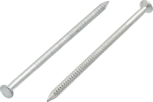 3mm x 80mm Ring Shank Steel Nails Galvanised (Pack of 100) - N12A 3x80_100
