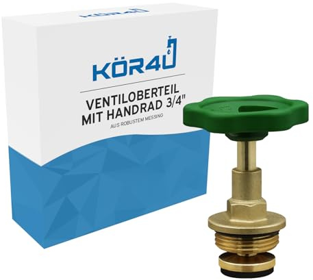 kör4u Ventiloberteil mit Handrad grün, 3/4 Zoll, Messing, (3/4)