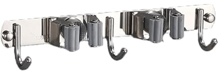 Rifrpha besen mop halter wandhalterung besen mit 2 Halter und 3 Haken besenhalterung wand gartengerätehalter aus edelstahl gerätehalter edelstahl für Zuhause,Küche,Badezimmer,Garage,Garten