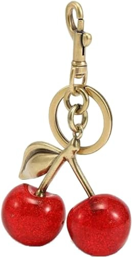 COSSIKA Cerise Sacs Charme Élégant Cerise Sac Charme Polyvalent Porte-clés Pendentif Accrocheur Cerise Porte-clés Charme Sac À La Mode