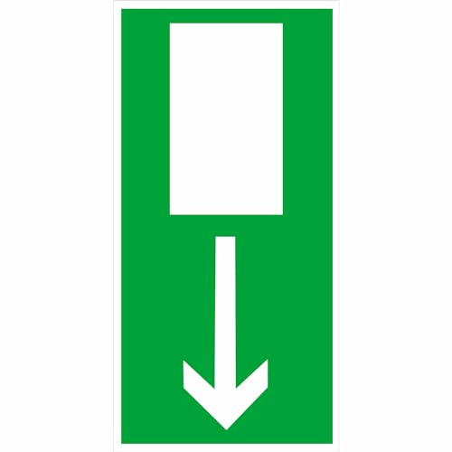 Indigos UG - Schild Notausgang Rettungsschild - 15x30 cm - Warnung - Sicherheit - Hotel, Firma, Haus - Aluverbundplatte 3mm - Hinweisschild - Warnschild