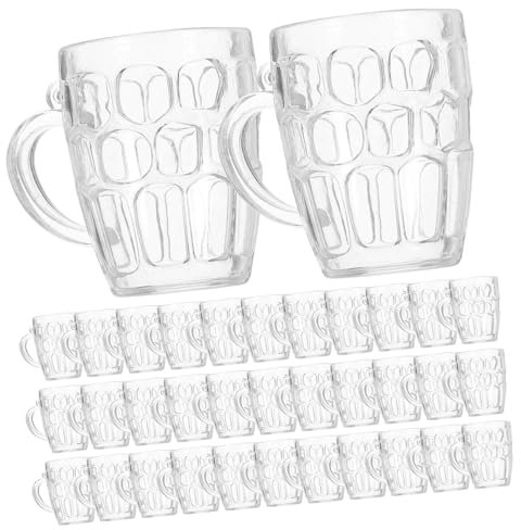 KOMBIUDA 50 Stück Mini-Bierkrug aus Kunststoff einweg becher disposable cups Mini-Bier-Schnapsgläser Miniatur-Bierbecher Hochzeitsdekorationen für die Zeremonie Puppenhaus Wiederverwendbar