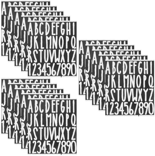 OSALADI 15blätter Selbstklebende Alphabet Aufkleber Buchstaben Und Zahlen Für Briefkasten Und Ölbeständig Für Adressschilder Und Beschriftungen