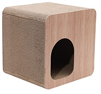 Kratzbrett für Katzen, Katzenstreu, gewelltes Katzenspielzeug, Katzenkrallenbrett, kein Schmutz, verschleißfestes Sofa, vertikales Katzenzubehör, Katzenkratzbrett (Größe: M)