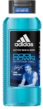 adidas Active Skin & Mind Cool Down Duschgel - Limited Edition by Leon Goretzka, kühlendes Duschgel für Herren, 250ml
