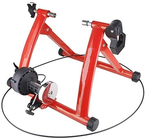 Fahrrad Trainingsständer Fahrrad-Rollentrainer, Faltbarer Turbotrainer, Fahrradständer, Heimtraining, 6-Gang-Fahrradtrainer Mit Magnetischem Widerstand, Straßentrainer, Fahrradtrainer(Red)